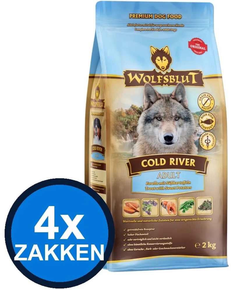 4x Wolfsblut - Adult Cold River - Hondenvoer Droogvoer - 2 kg by Wolfsblut – product photo