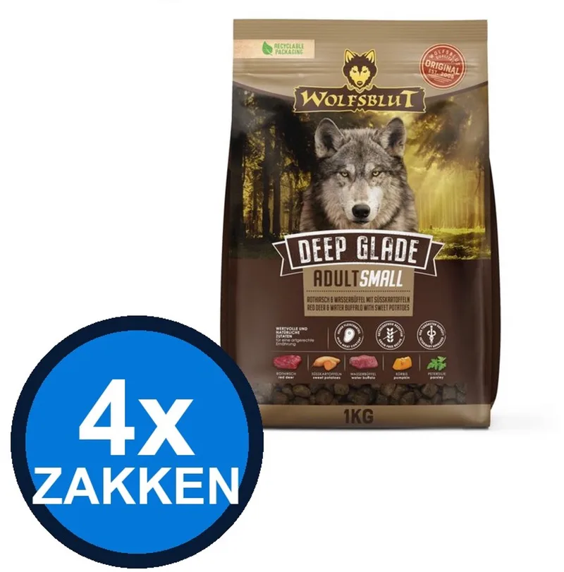 4x Wolfsblut - Adult Deep Glade Small Breed - Hondenvoer Droogvoer - 1 kg van Wolfsblut – productfoto