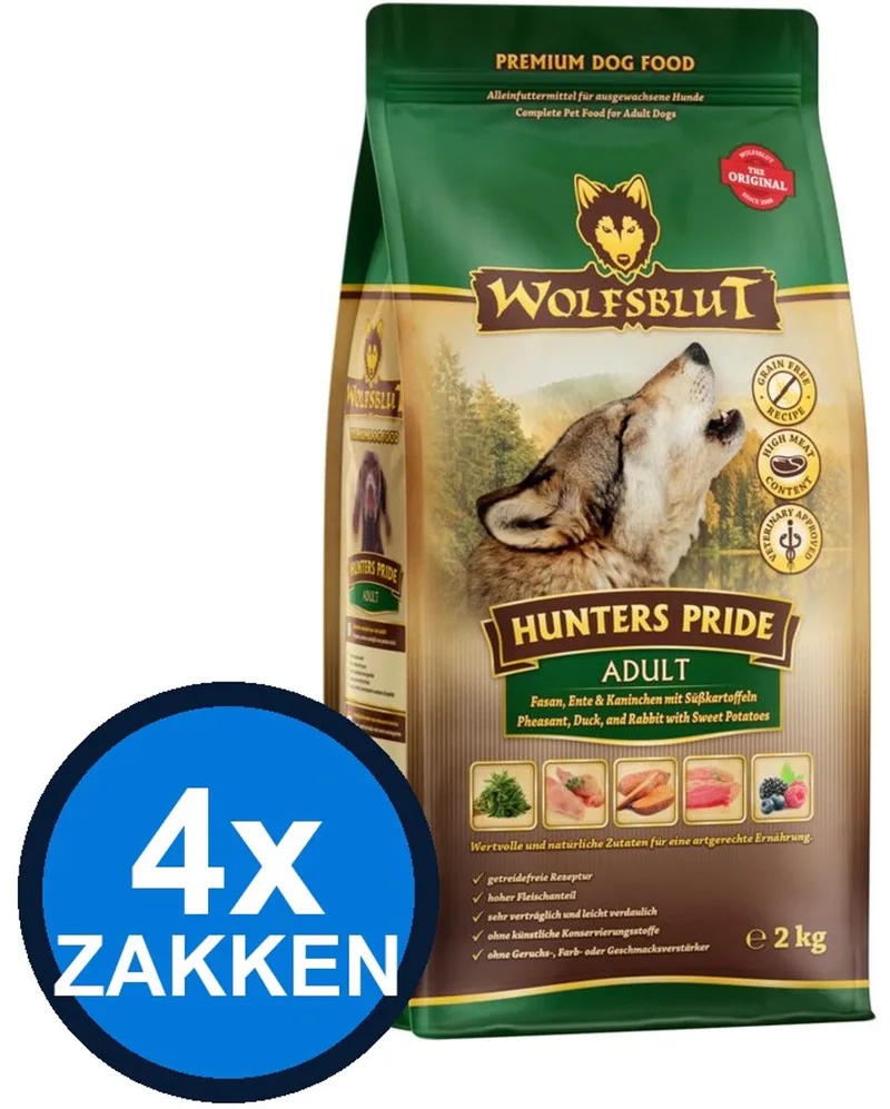 4x Wolfsblut - Adult Hunters Pride - Hondenvoer Droogvoer - 2 kg by Wolfsblut – product photo