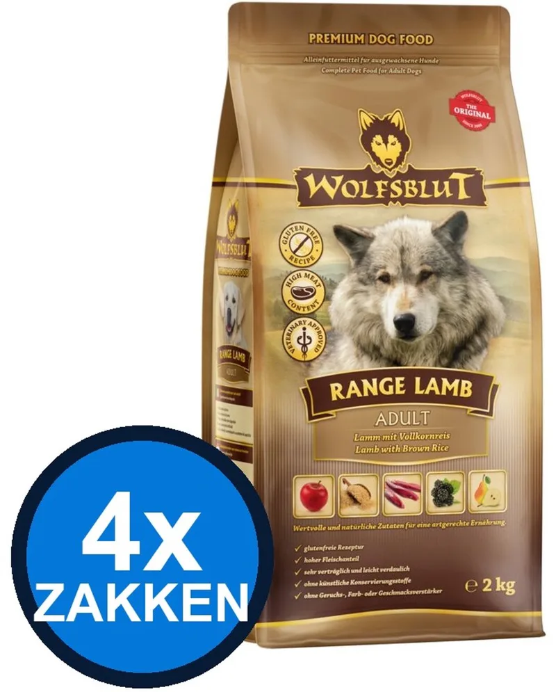 4x Wolfsblut - Adult Range Lamb - Hondenvoer Droogvoer - 2 kg de Wolfsblut – photo produit
