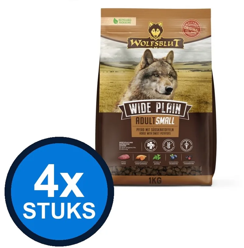4x Wolfsblut - Adult Wide Plain Small Breed - Hondenvoer Droogvoer - 2 kg by Wolfsblut – product photo