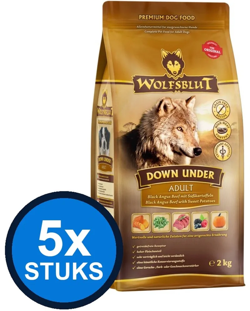 5x Wolfsblut - Adult Down Under - Hondenvoer Droogvoer - 2 kg de Wolfsblut – photo produit