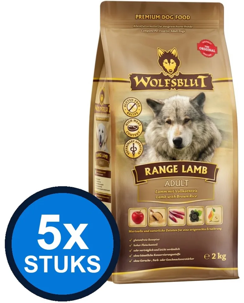 5x Wolfsblut - Adult Range Lamb - Hondenvoer Droogvoer - 2 kg de Wolfsblut – photo produit