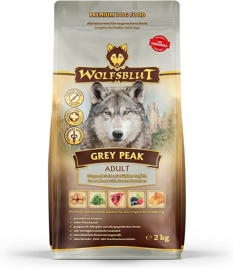 Adult Grey Peak Hondenvoer 2 kg von Wolfsblut – Produktfoto