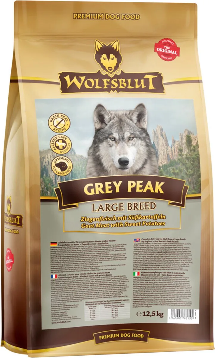 Grey Peak Large Breed 12,5 kg van Wolfsblut – productfoto