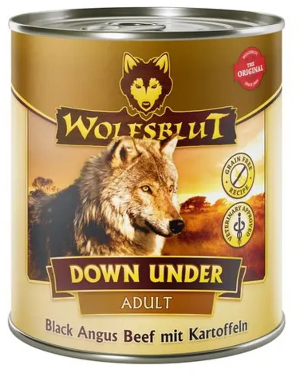 Hundenassfutter Down Under Black Angus Rind & Kartoffel - 800 g van Wolfsblut – productfoto