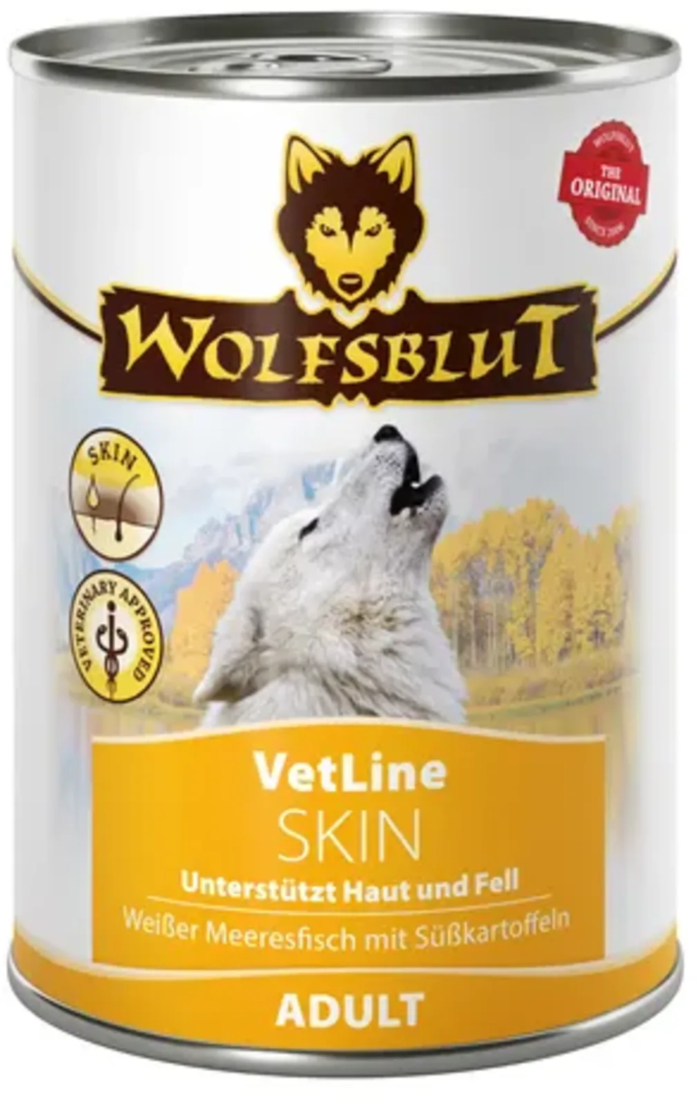 Hundenassfutter VetLine Skin - 395 g von Wolfsblut – Produktfoto