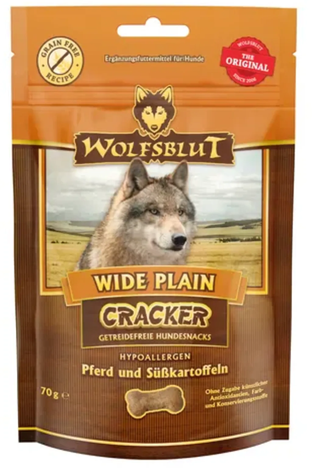 Hundesnack Wide Plain Cracker - 70 g von Wolfsblut – Produktfoto
