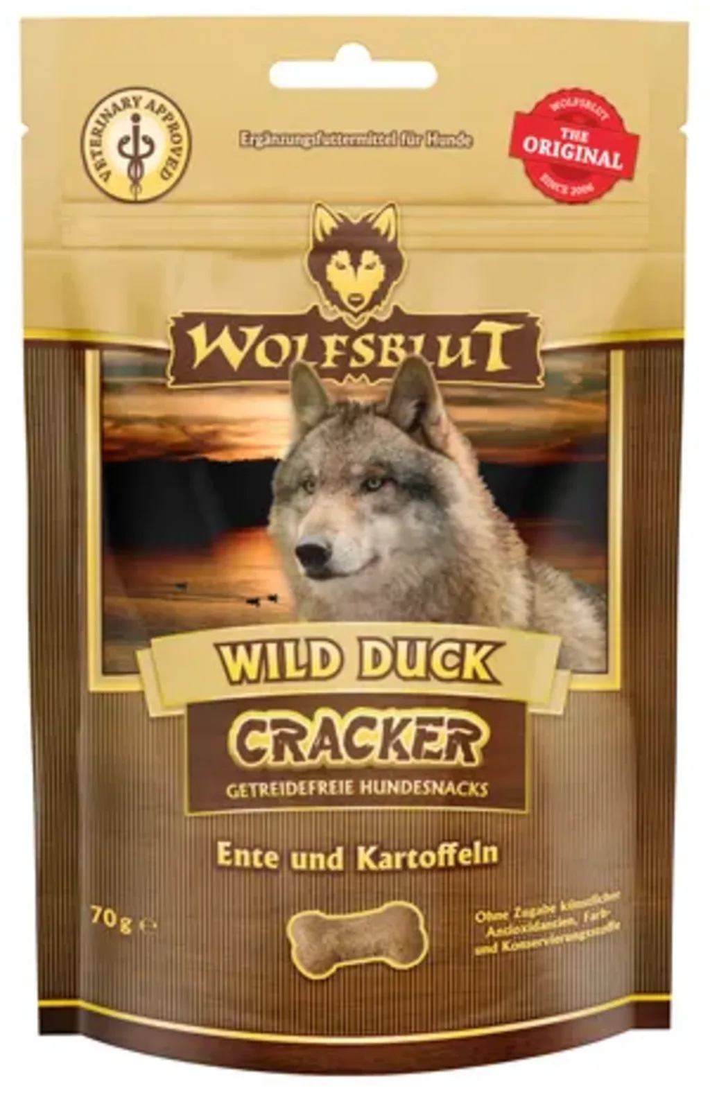 Hundesnack Wild Duck Cracker - 70 g von Wolfsblut – Produktfoto
