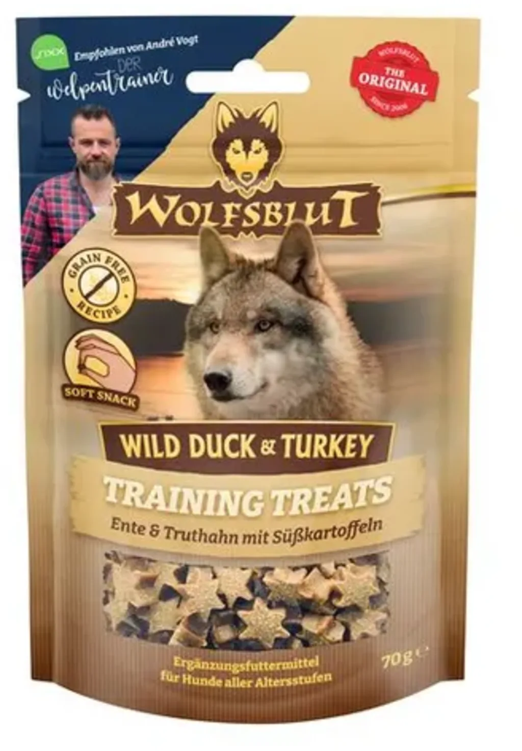 Hundesnack Wild Duck & Turkey Training Treats - 70 g von Wolfsblut – Produktfoto