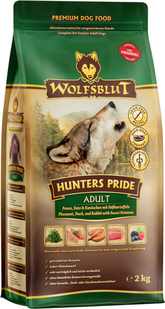 Hunters Pride Adult - 3 x 2 kg - Voordeelverpakking van Wolfsblut – productfoto