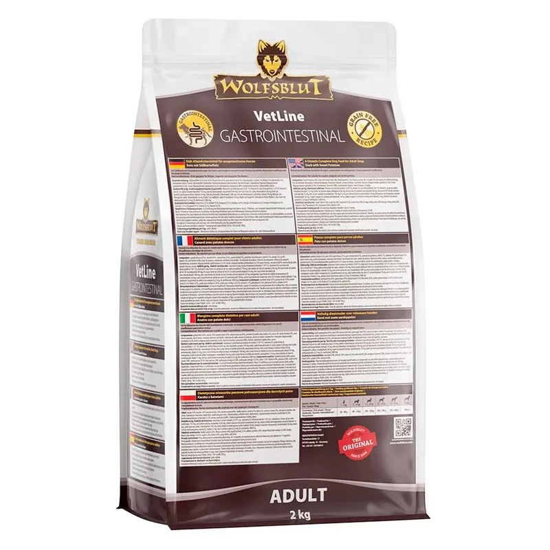 Vetline Gastro-intestinal Hondenvoer Met Eend 2kg by Wolfsblut – product photo 2 of 3