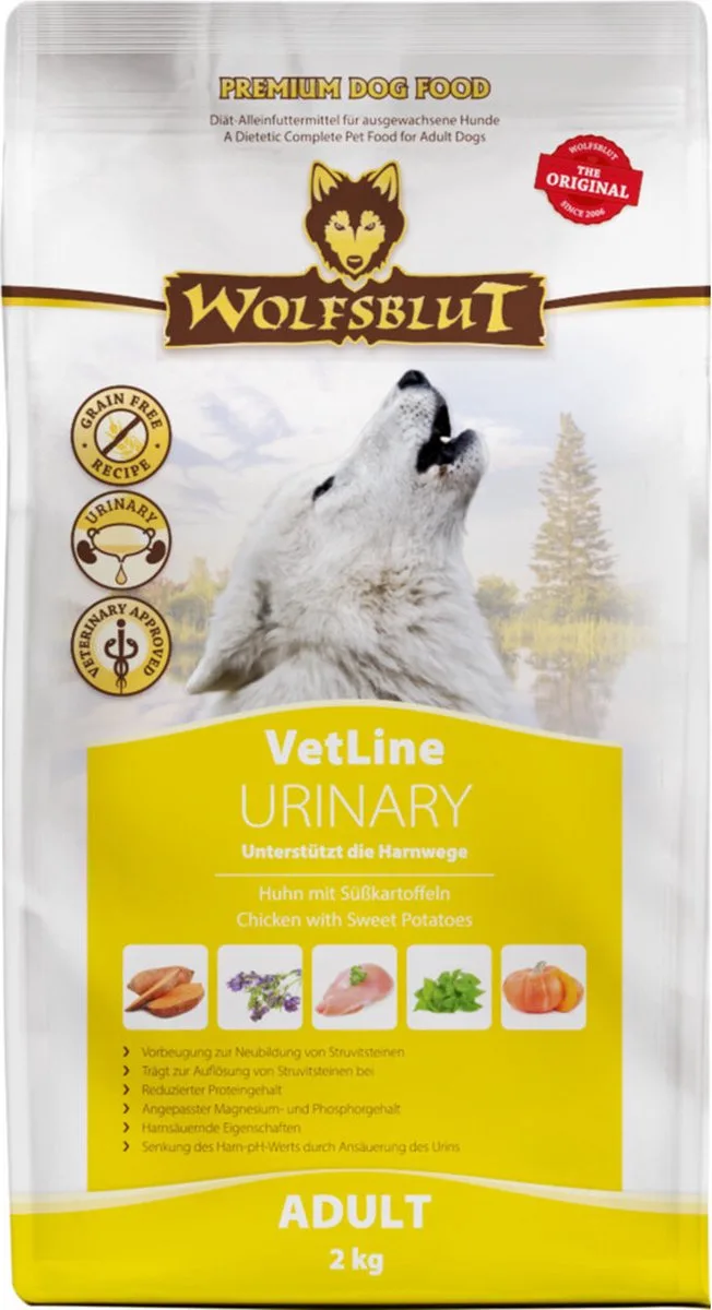 Hundetrockenfutter VetLine Urinary - 2 kg von Wolfsblut – Produktfoto