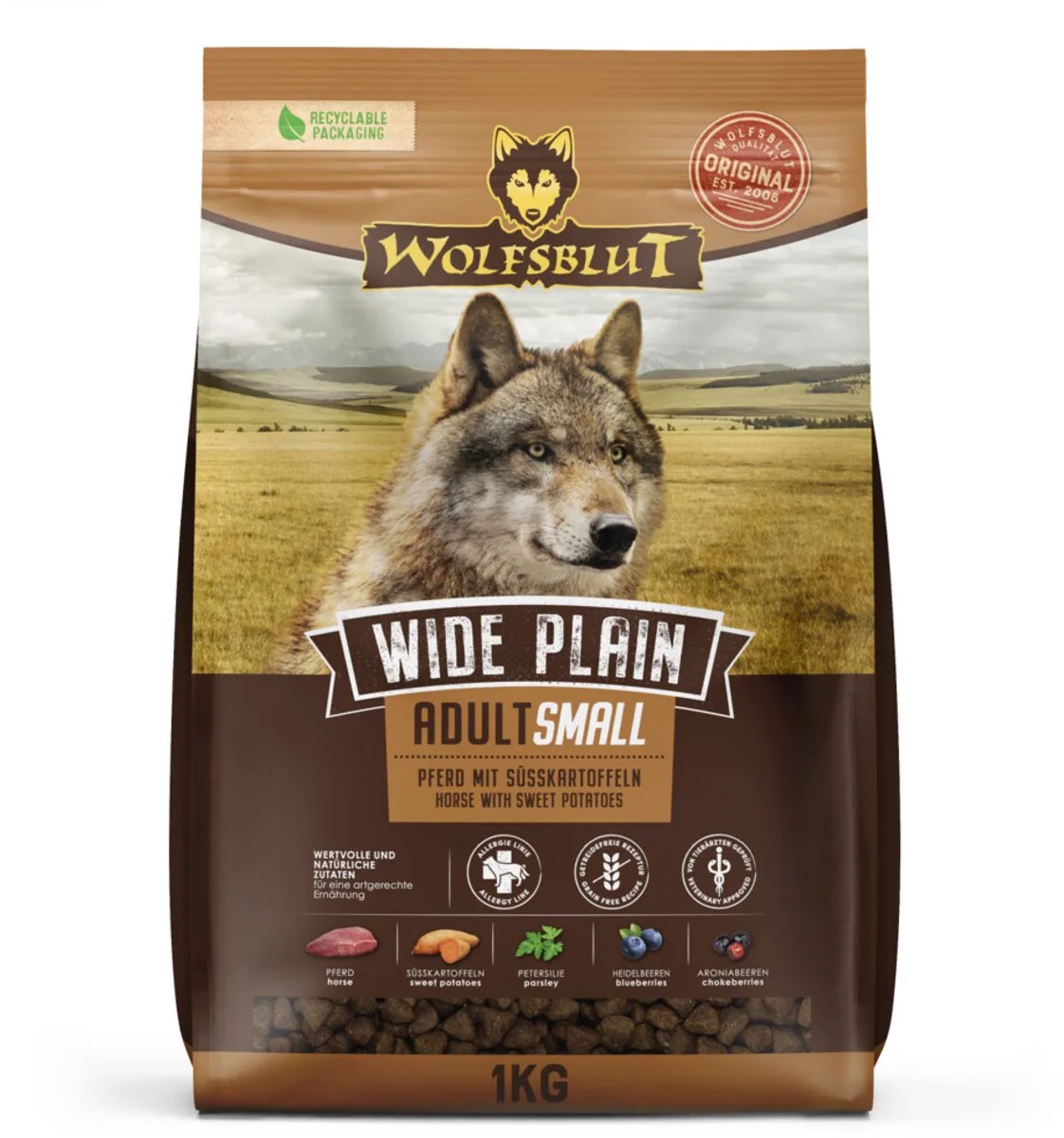 Wide Plain Adult S-Breed - 5 x 1 kg - Voordeelverpakking van Wolfsblut – productfoto