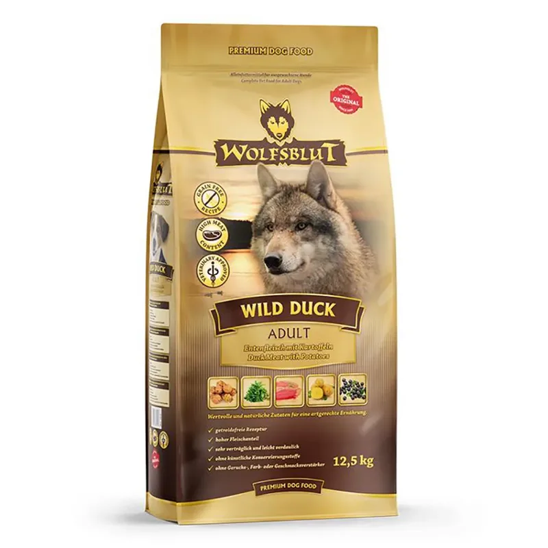 Wilde Eenden Hondenvoer 12.5 Kg by Wolfsblut – product photo