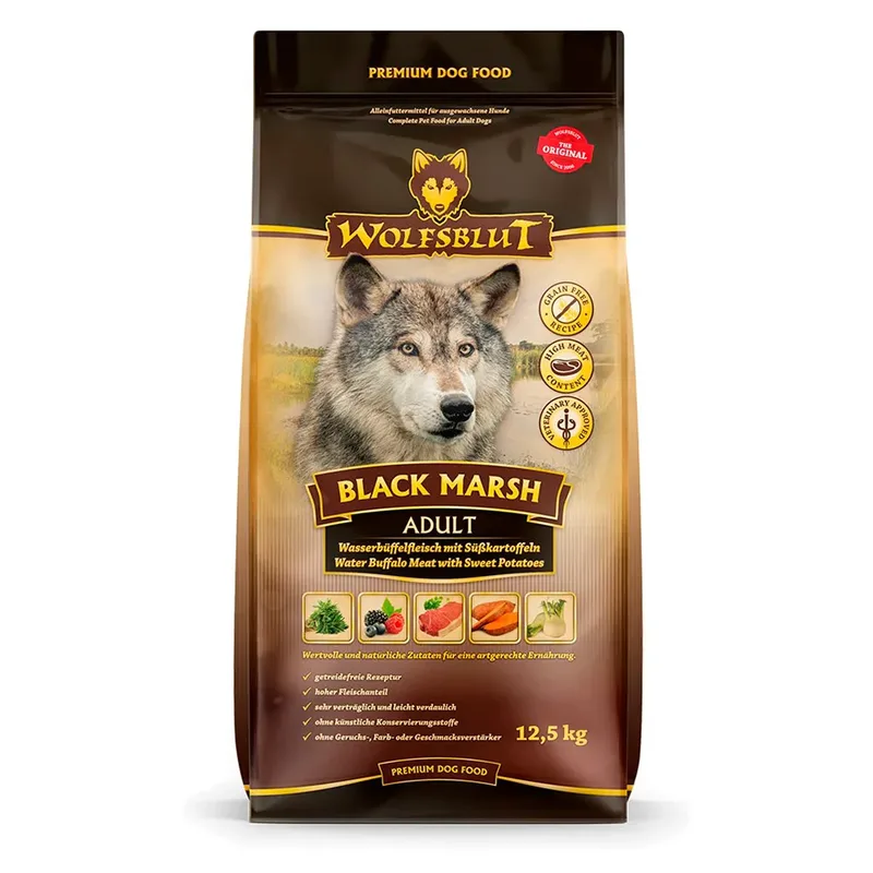Zwartmoeras Waterbuffel Hondenvoer 12.5kg by Wolfsblut – product photo 1 of 2