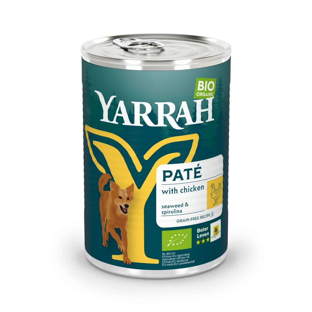 12x Yarrah Bio Hondenvoer Paté Kip 400 gr by Yarrah – product photo
