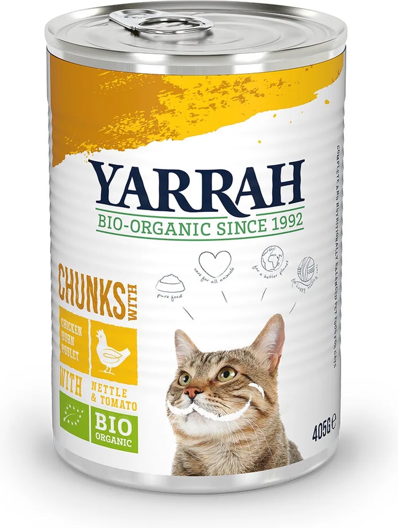 12x Yarrah Bio Kattenvoer Chunks Kip 405 gr by Yarrah – product photo