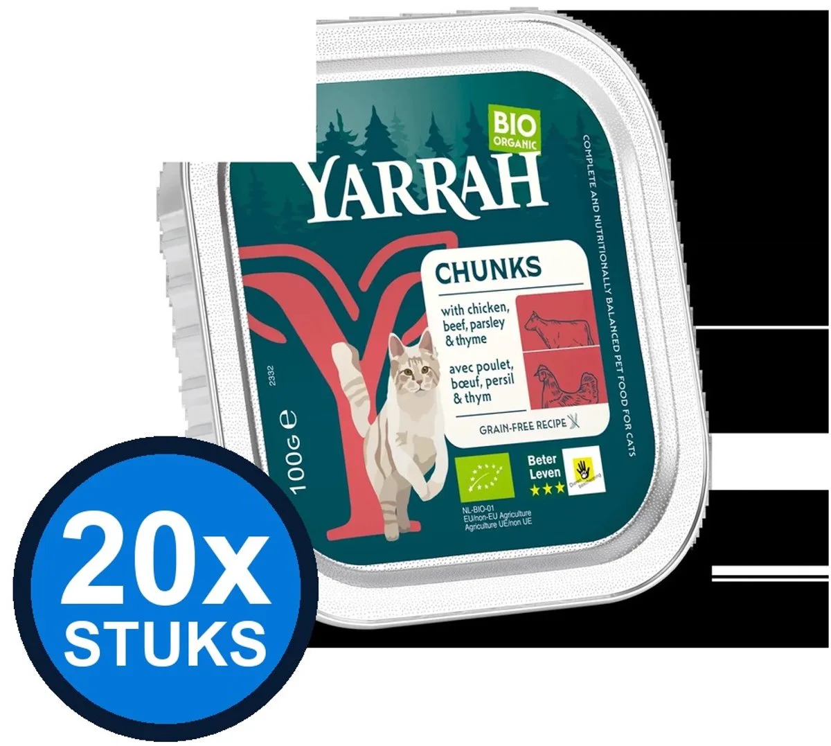20x Yarrah cat bio alu grainfree brokjes rund 100gr by Yarrah – product photo
