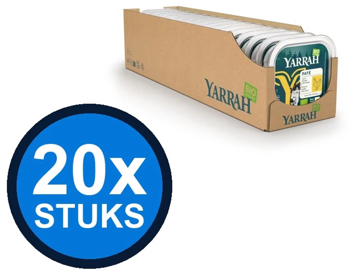 20x Yarrah cat bio alu grainfree paté rund&chichorei 100gr by Yarrah – product photo
