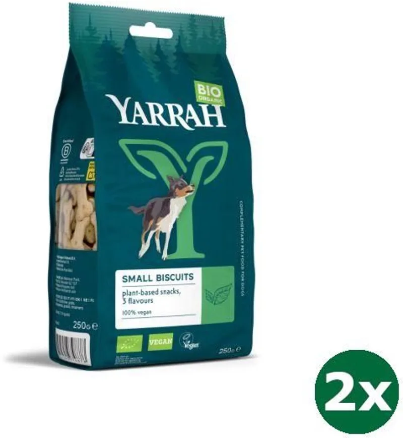 2x250 gr Yarrah dog vegetarische multi-koekjes hondensnack NL-BIO-01 by Yarrah – product photo
