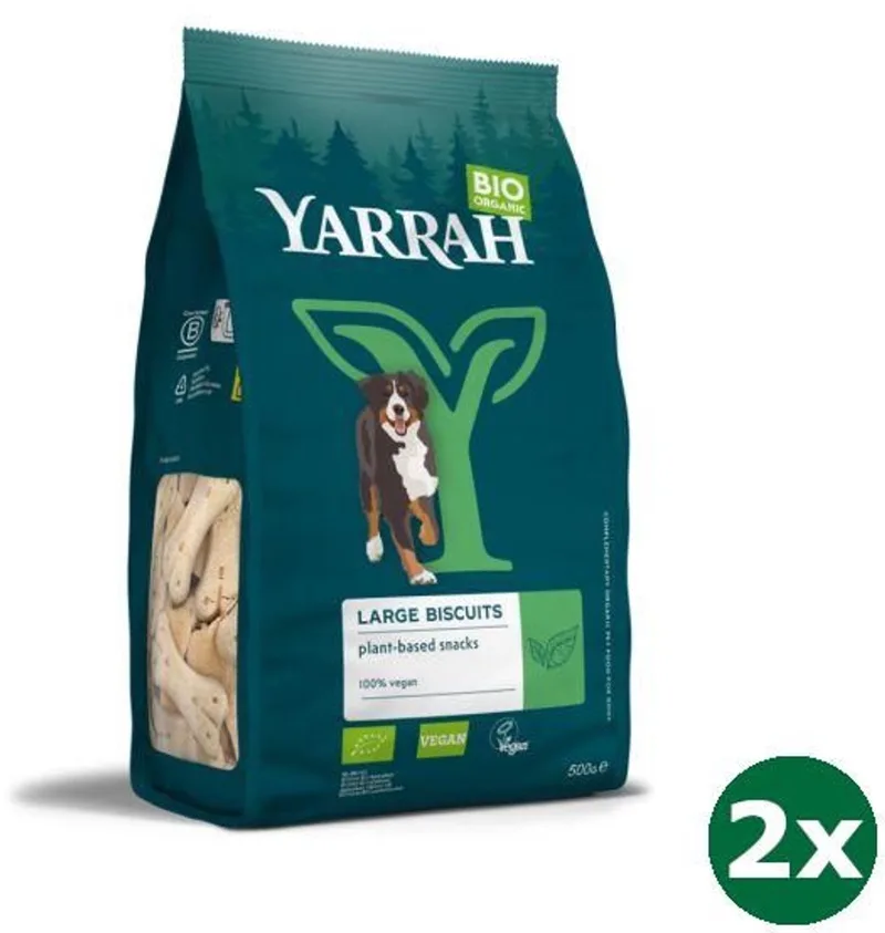 2x500 gr Yarrah dog vegetarische koekjes hondensnack NL-BIO-01 von Yarrah – Produktfoto