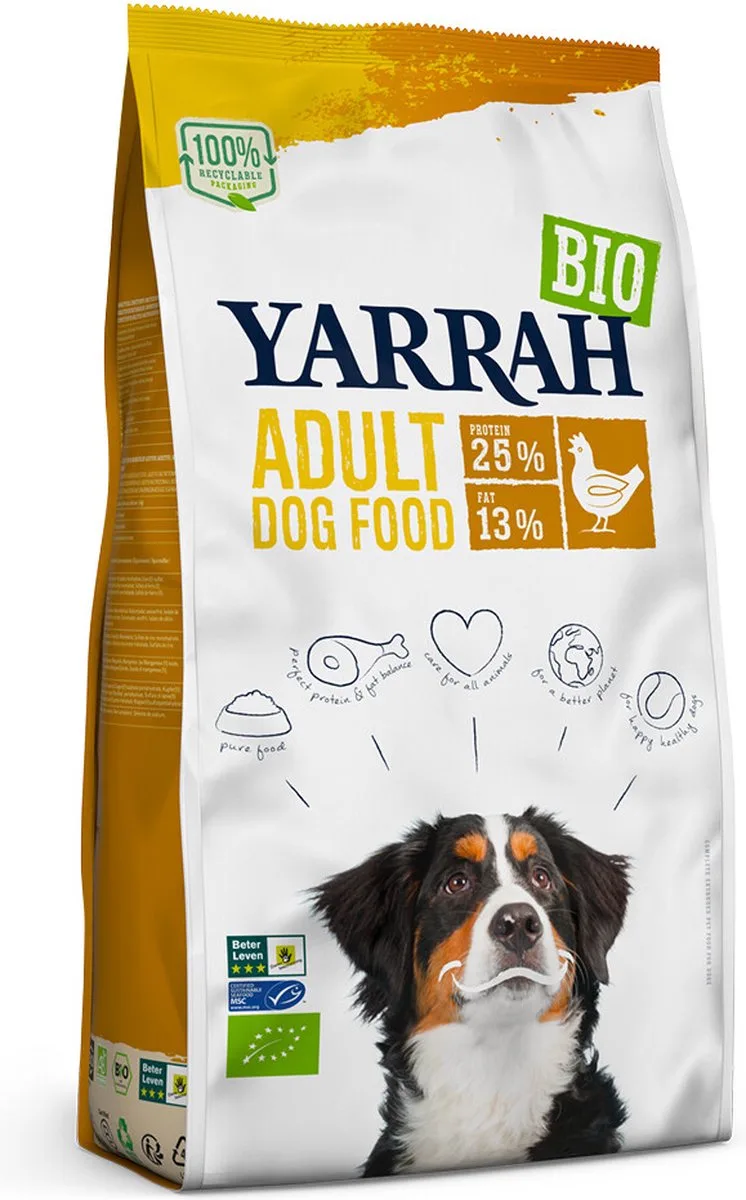 4x Yarrah Bio Hondenvoer Adult Kip 2 kg de Yarrah – photo produit