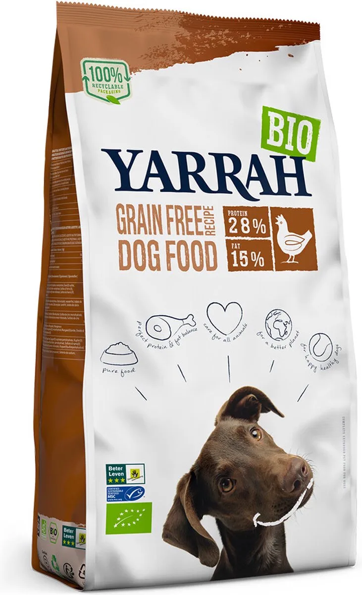 4x Yarrah Bio Hondenvoer Graanvrij Kip - Vis 2 kg von Yarrah – Produktfoto
