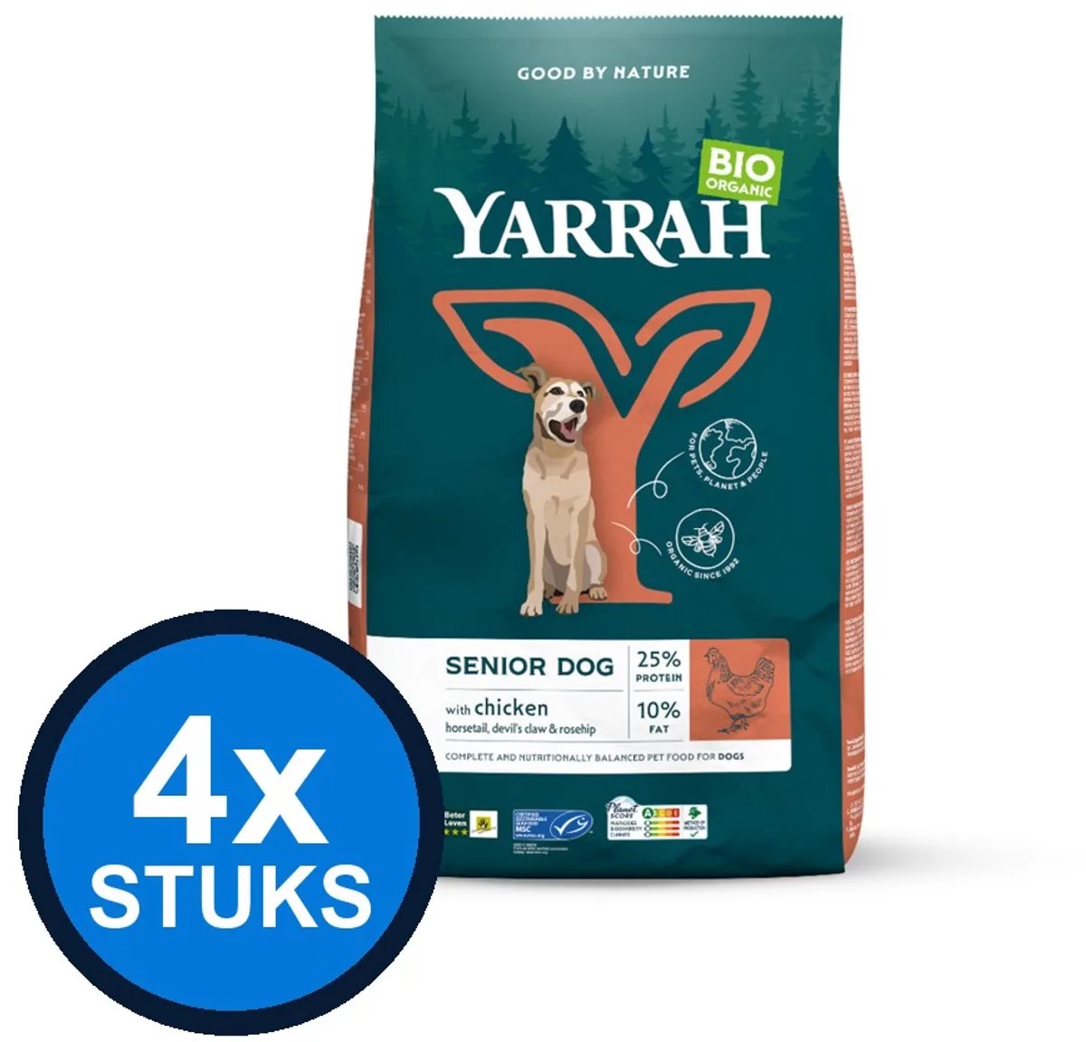 4x Yarrah dog bio dry senior chicken 2kg by Yarrah – product photo