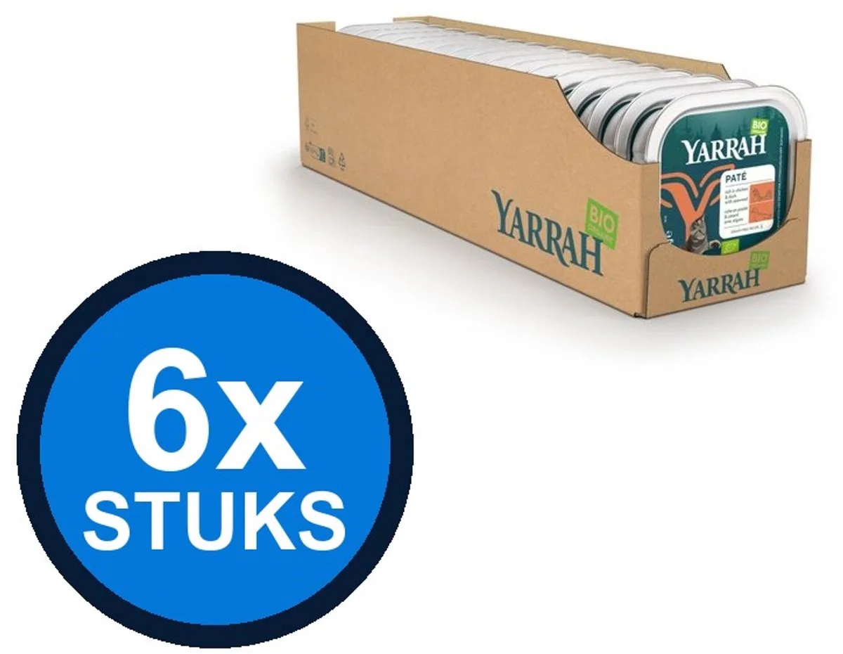 6x Yarrah cat bio alu grainfree paté mix Multipack 8x100gr by Yarrah – product photo