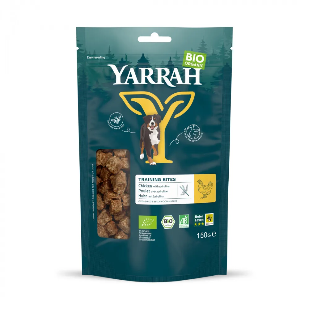 8x Yarrah Hond Bio Oven-Dried Chicken Training Bites 150 gr by Yarrah – product photo