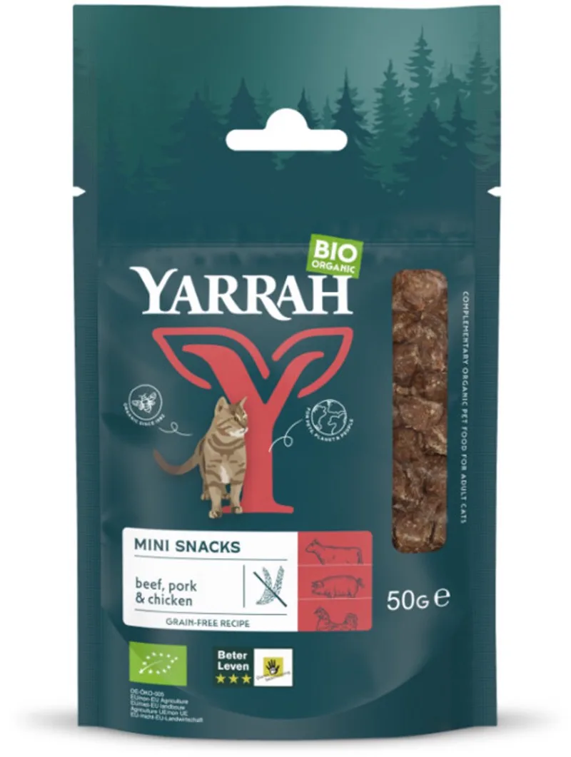 Bio Kattensnack Mini - 10 x 50 gr - Voordeelverpakking by Yarrah – product photo