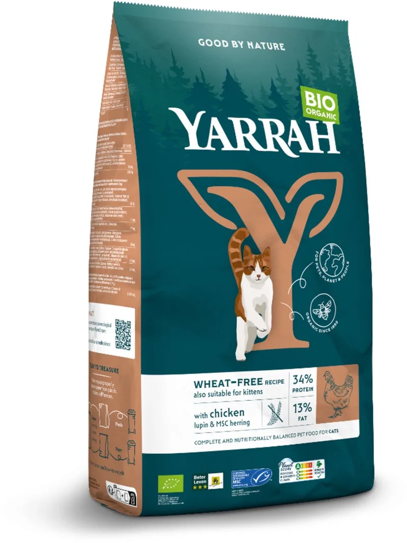 Bio Kattenvoer Tarwevrij Kip - Vis 10 kg by Yarrah – product photo
