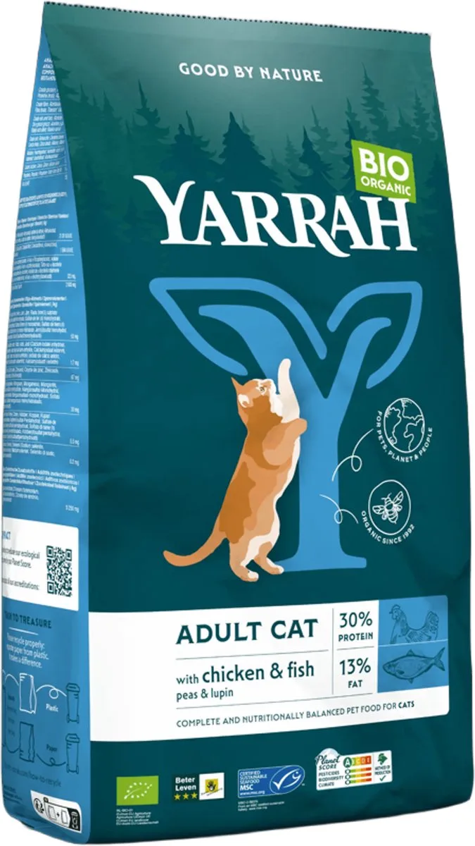 Biologisch Adult Vis - Kattenvoer - 10 kg by Yarrah – product photo
