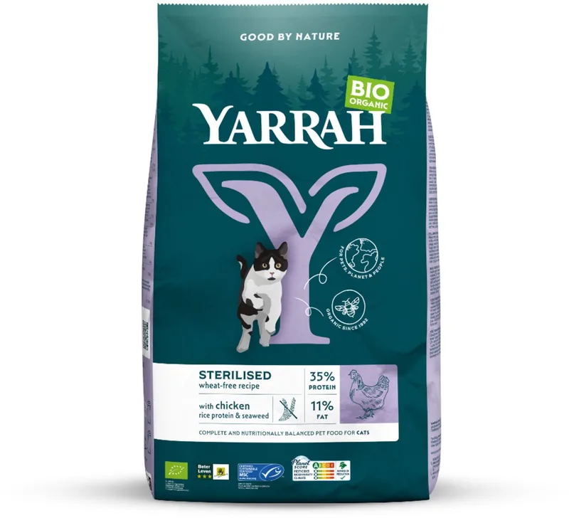 Biologisch Grain-Free Gesteriliseerd - Kattenvoer - 700 g von Yarrah – Produktfoto