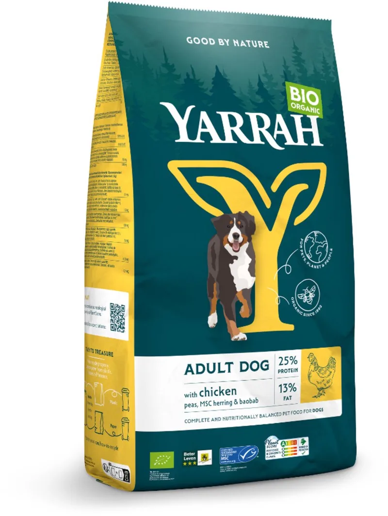 Biologisch Hondenvoer Adult Kip - Hondenvoer - 10 kg NL-BIO-01 by Yarrah – product photo