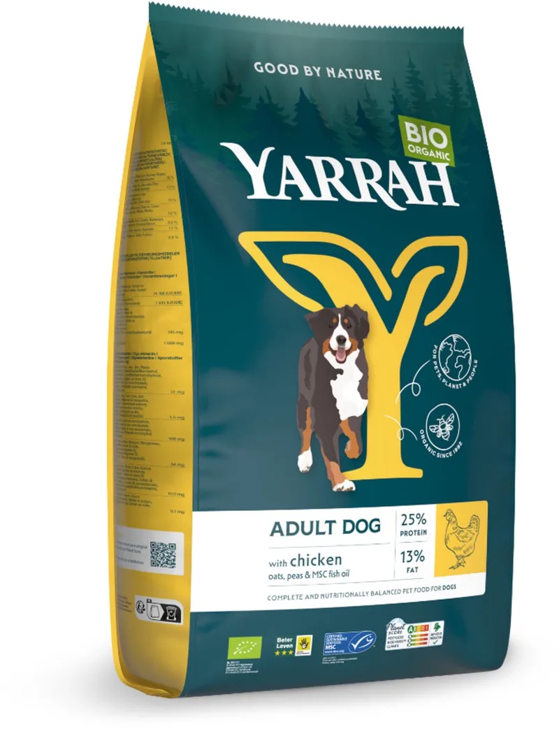 Biologisch Hondenvoer Adult Kip - Hondenvoer - 15 kg von Yarrah – Produktfoto