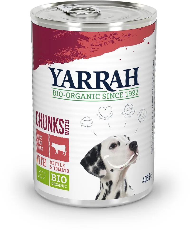 Biologische Hondenvoer - Brandnetel & Tomaat - Honden natvoer -405 g by Yarrah – product photo