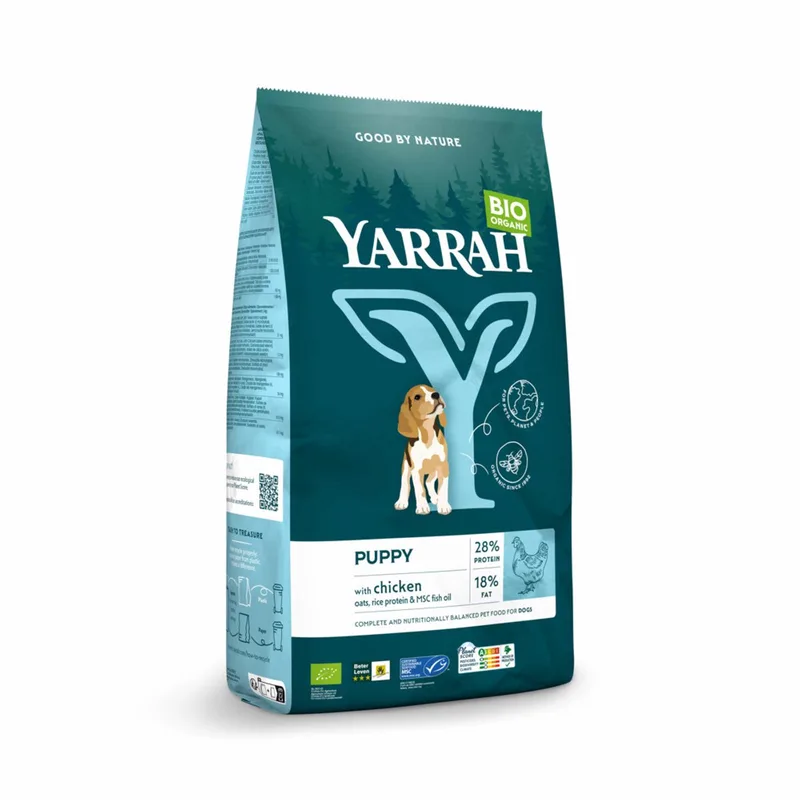 dog biologische brokken puppy kip - 2kg von Yarrah – Produktfoto