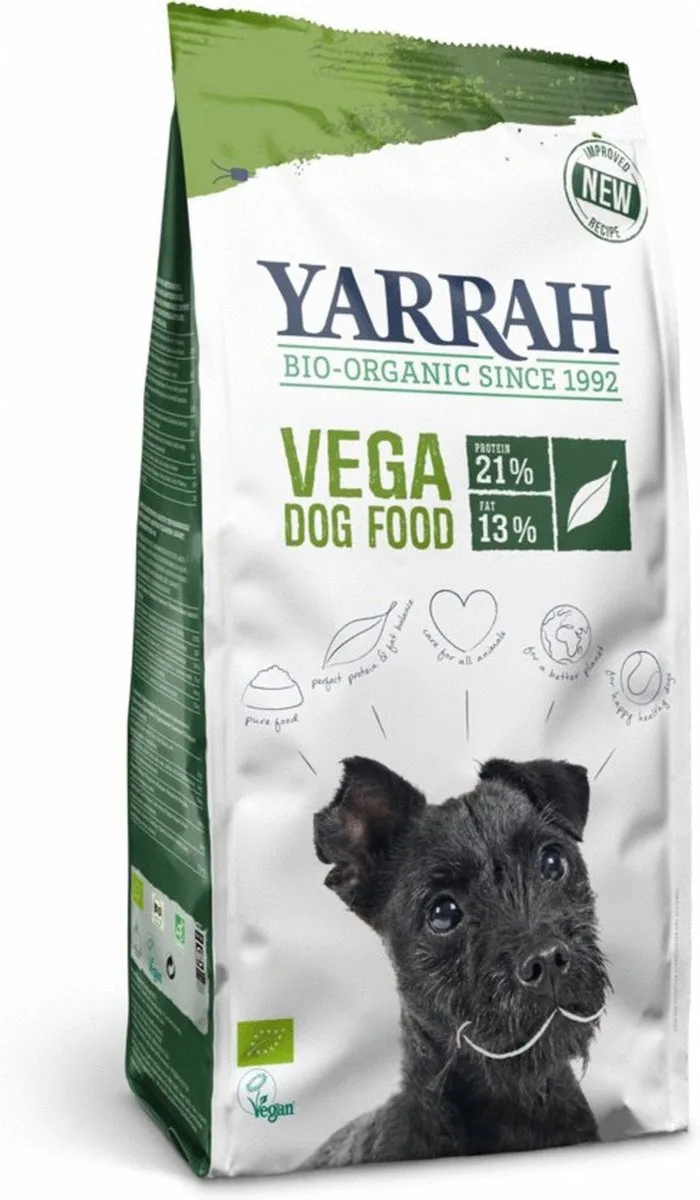Hond Droogvoer Vegetarisch - 10 kg NL-BIO-01 de Yarrah – photo produit