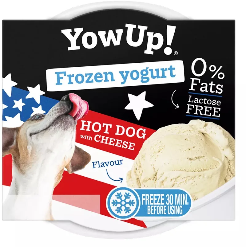 Bevroren Yoghurt - Lactosevrije Hondensnack - Kattensnack - Hot Dog met Kaas by Yowup! – product photo