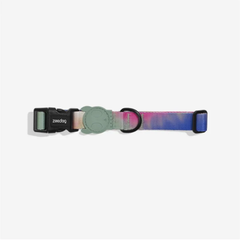 Halsband Bliss Mintgroen&Roze&Blauw - Hondenhalsband - 45-70x2.5 cm by Zee.Dog in Blue – product photo