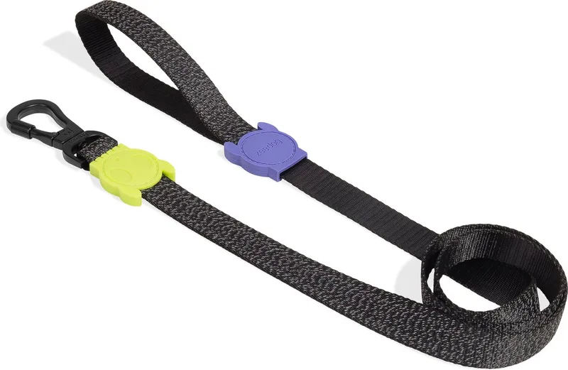 Looplijn Nox - Hondenriem - S van Zee.Dog in Zwart – productfoto