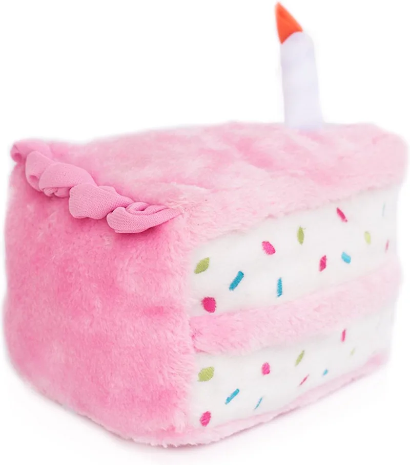 Birthday Cake - Pink - Honden speelgoed knuffel met piep von Zippy Paws in Mehrfarbig – Produktfoto
