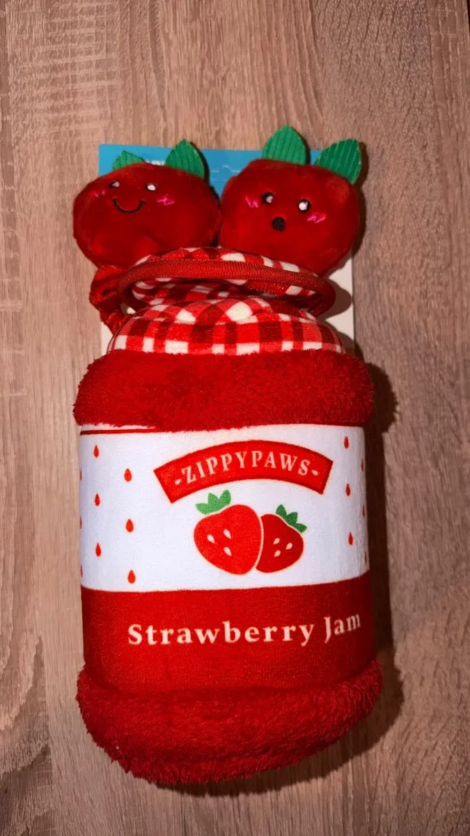 Bungee Burrow – Strawberry Jam Jar hondenspeelgoed Zippy Paws de Zippy Paws – photo produit