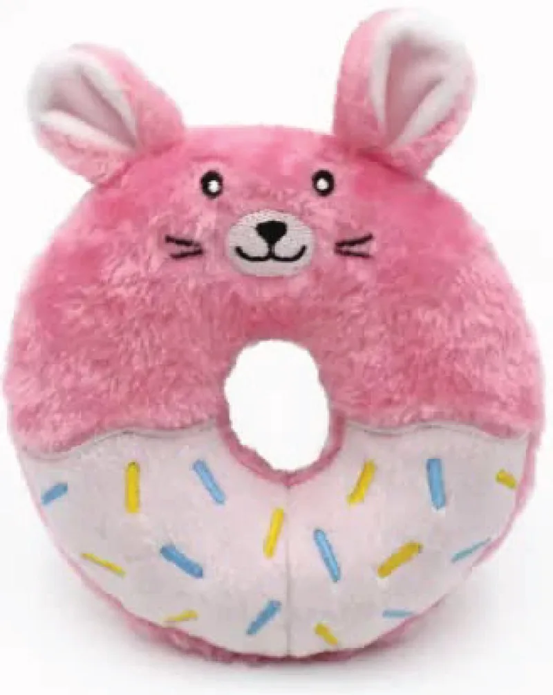 Donutz Buddies Bunny - Hondenspeelgoed - Knuffel fra Zippy Paws i Lyserød – produktbillede