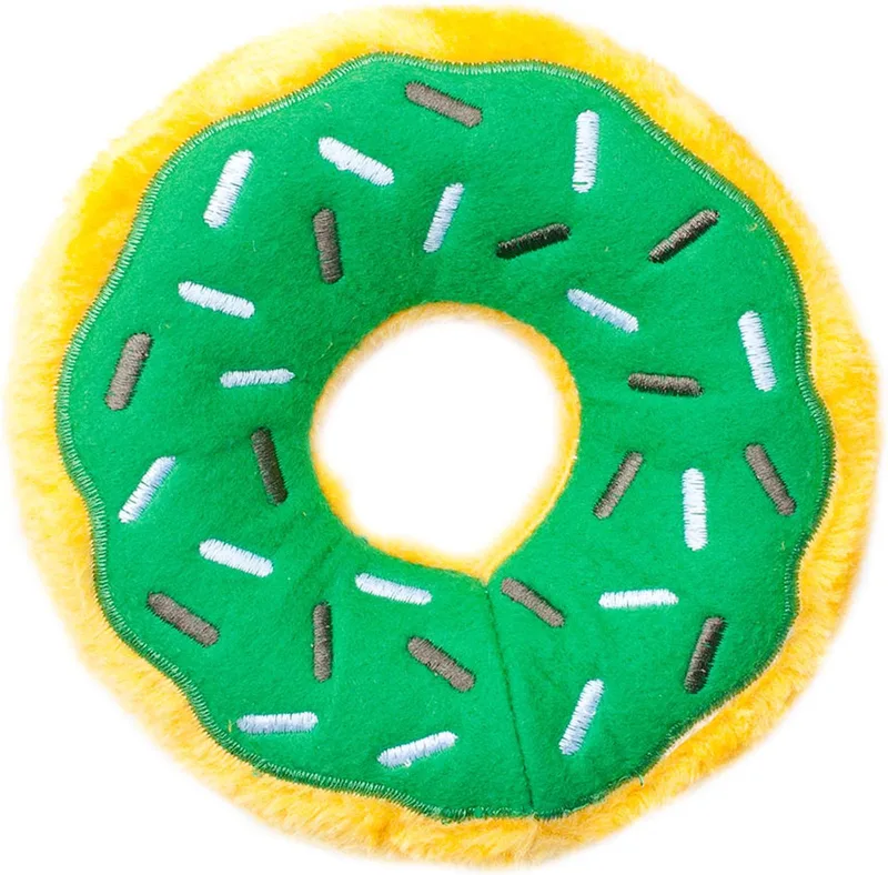 Donutz Mint Chip (regular) - hondenspeeltje met pieper - 18 cm by Zippy Paws in White, Black – product photo