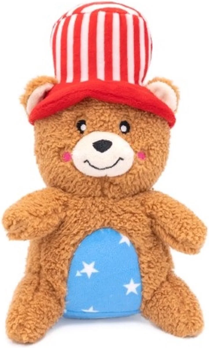 Honden speelgoed - Knuffel - Spelen - Pieper - Beer - America by Zippy Paws in Brown – product photo
