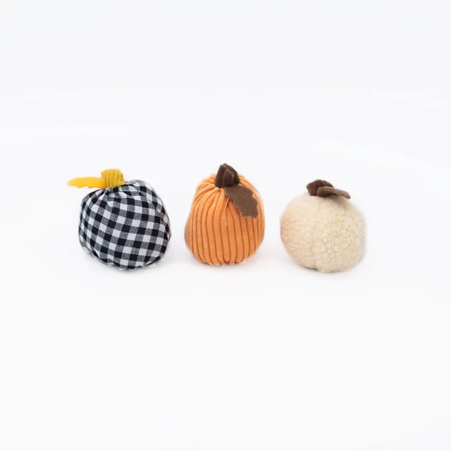 Miniz Gourds and Pumpkins - 3-pack - Gourds - Mini Pumpkins - Pompoen - Pompoenen - Hondenspeelgoed - Hondenspeeltje - Puppy speelgoed - Herfst - ZP770 - Speeltjes voor honden - Halloween - Puppy - Hond - Honden - Pluche speelgoed