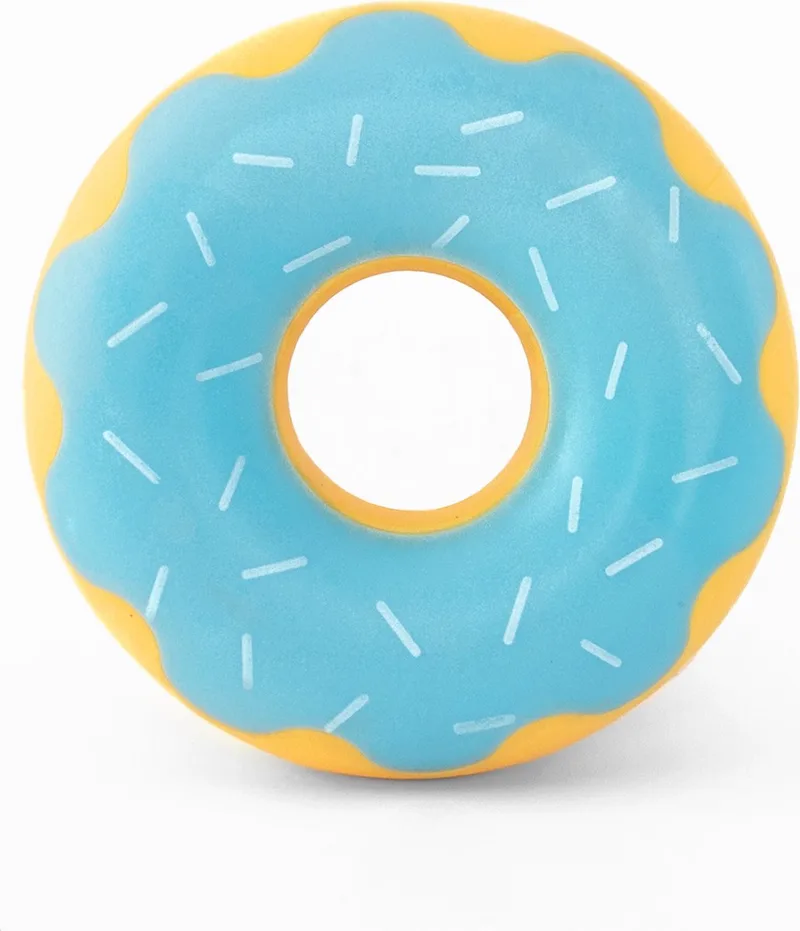ZippyTuff Donutz latex Blueberry - latex speeltje voor honden - met pieper - 13 cm von Zippy Paws in Weiß, Schwarz – Produktfoto